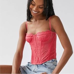 Urban Outfitters Out from Under Modern Love Corset Lace Top Size M